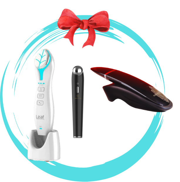 Feuille avec exfoliant pour la peau et masseur pour les yeux