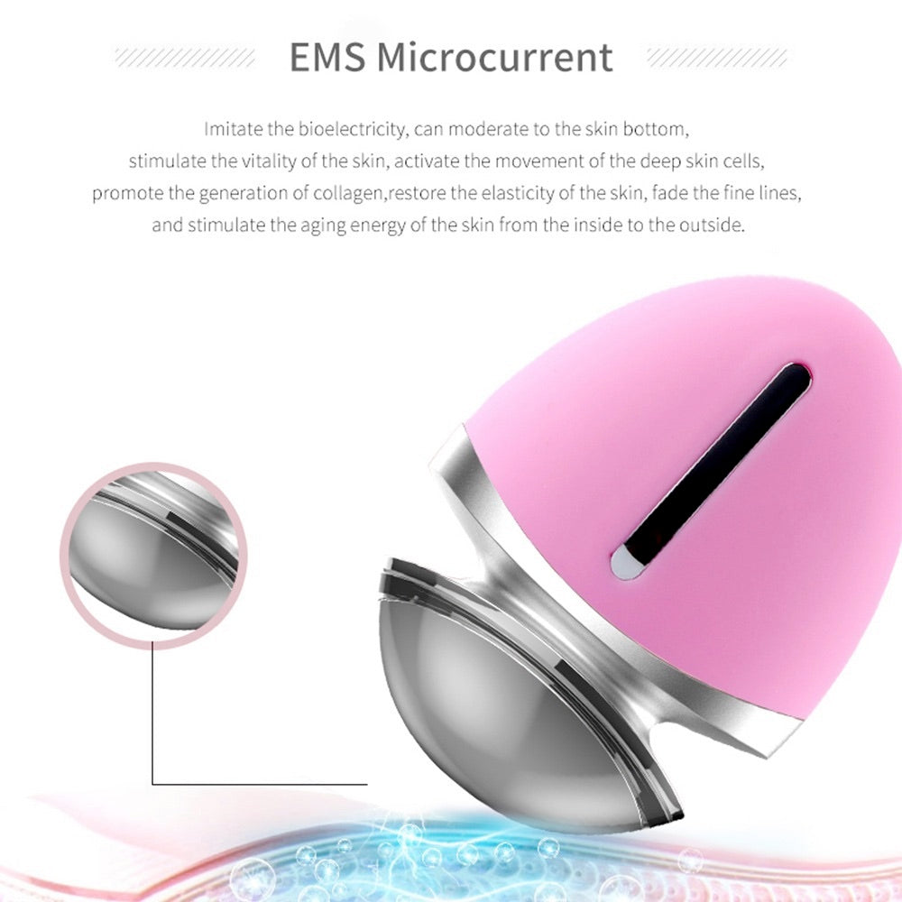 FACE VITAL EMS Brosse faciale en silicone à micro-courant avec fonction thermique